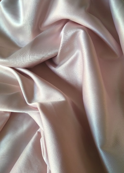 Blush crepe backed satin